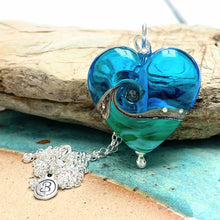 Load image into Gallery viewer, Deep Blue Sea Heart Pendant