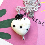 Dotty Ivory Heart Pendant
