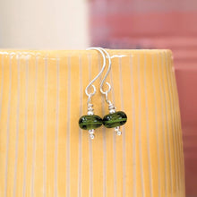 Load image into Gallery viewer, Green Dragon Tiny Bead Earrings-Earrings-Beach Art Glass