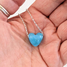 Load image into Gallery viewer, Blue Bubbles H is for Heart Pendant