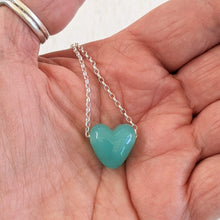 Load image into Gallery viewer, Opal Green H is for Heart Pendant