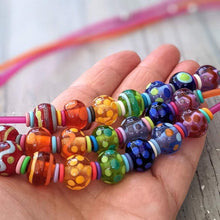 Load image into Gallery viewer, Jazzy Rainbow Necklace-Rainbow-Beach Art Glass