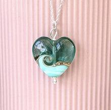 Load image into Gallery viewer, Low Tide Heart Pendant-Necklaces-Beach Art Glass