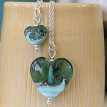 Load image into Gallery viewer, Low Tide Heart Pendant-Necklaces-Beach Art Glass