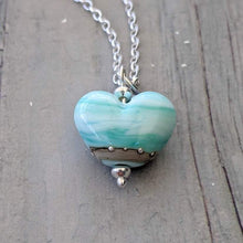 Load image into Gallery viewer, Low Tide Mini Heart Pendant-Necklace-Beach Art Glass