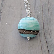 Load image into Gallery viewer, Low Tide Mini Lentil Pendant-Necklace-Beach Art Glass