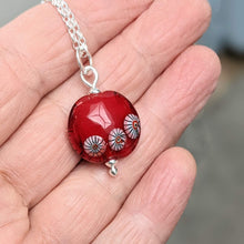 Load image into Gallery viewer, Experiment! RED Mini Lentil Pendant ... Sale £35, reduced by £10