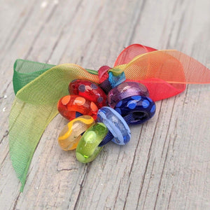 Rainbow Big Hole Bead Set-Rainbows-Beach Art Glass