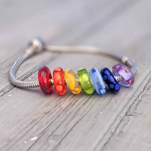 Rainbow Big Hole Bead Set-Rainbows-Beach Art Glass