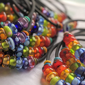 Rainbow Bracelet-Rainbows-Beach Art Glass
