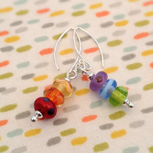Load image into Gallery viewer, Rainbow Earrings-rainbows-Beach Art Glass
