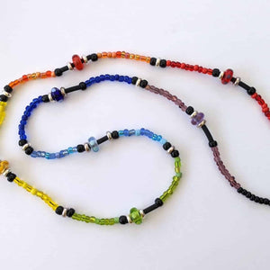 Rainbow Long Necklace Kit ... Lush Kits-Rainbows-Beach Art Glass