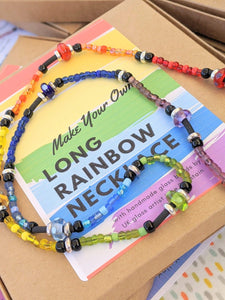Rainbow Long Necklace Kit ... Lush Kits-Rainbows-Beach Art Glass