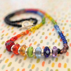 Rainbow Necklace Kit ... Lush Kits-Rainbows-Beach Art Glass