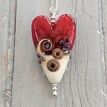Load image into Gallery viewer, Red Sea Long Heart Pendant