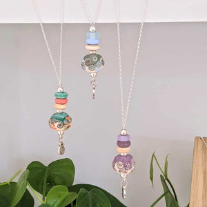 Sand & Sea Beach Ball Necklace-Necklace-Beach Art Glass