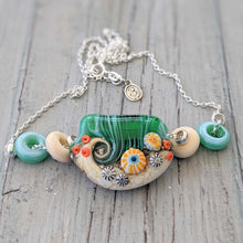 Load image into Gallery viewer, Sand &amp; Sea Curve Necklace-Necklace-Beach Art Glass