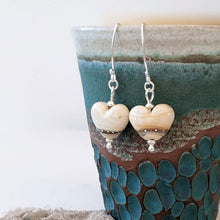 Load image into Gallery viewer, Sand Heart Drop Earrings