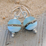 Sea Breeze Ball Drop Earrings-Earrings-Beach Art Glass