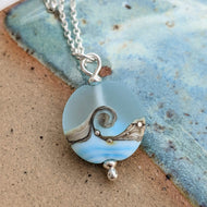 Sea Breeze Beach Babe Lentil Pendant