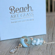 Sea Breeze Beach Ball Necklace-Necklace-Beach Art Glass