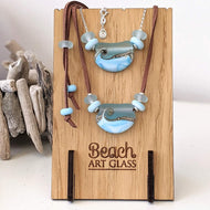 Sea Breeze Curve Necklace-Necklace-Beach Art Glass