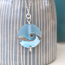 Load image into Gallery viewer, Sea Breeze Lentil Pendant-Necklace-Beach Art Glass