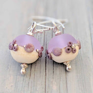 Sea Mist Ball Drop Earrings-Earrings-Beach Art Glass