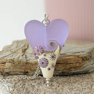 Sea Mist Extra Large Heart Pendant
