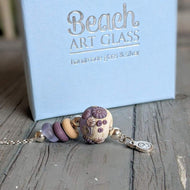 Sea Mist Beach Ball Necklace-Necklace-Beach Art Glass