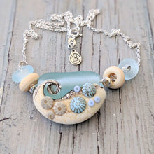 Load image into Gallery viewer, Sea Spray Curve Necklace-Necklace-Beach Art Glass