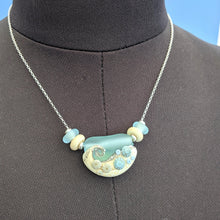 Load image into Gallery viewer, Sea Spray Curve Necklace-Necklace-Beach Art Glass