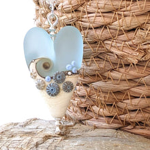 Load image into Gallery viewer, Sea Spray Long Heart Pendant