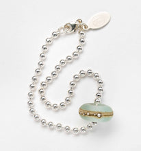 Load image into Gallery viewer, Sea Spray Silver Bead Bracelet With Bead-Bracelet-Beach Art Glass