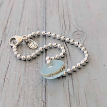 Load image into Gallery viewer, Sea Spray Silver Bead Bracelet With Bead-Bracelet-Beach Art Glass