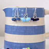 Shades of Blue Bead Bracelets-Bracelet-Beach Art Glass