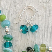 Load image into Gallery viewer, Shades of Green Bead Bracelets-Bracelet-Beach Art Glass