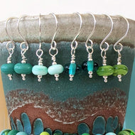 Shades of Green Bead Bracelets-Bracelet-Beach Art Glass