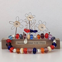 Load image into Gallery viewer, Shades of Red &amp; Navy Bead Bracelet-Bracelet-Beach Art Glass