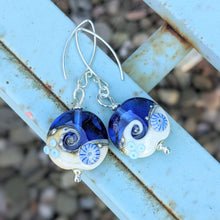 Load image into Gallery viewer, Shiny ... Beyond the Sea lentil earrings