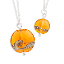 Load image into Gallery viewer, Shoreline Pendant, Medium or Mini, in Amber