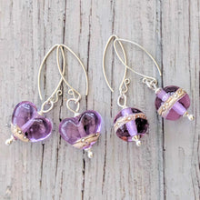 Load image into Gallery viewer, Shoreline Earrings in Lavender-Earrings-Beach Art Glass
