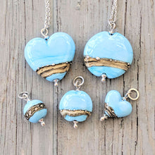 Load image into Gallery viewer, Shoreline Pendant, Medium or Mini, in Sky-Necklace-Beach Art Glass