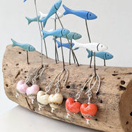 Shoreline Earrings in Coral