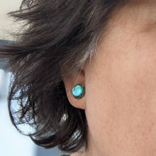 Load image into Gallery viewer, Shoreline Silver Pool Stud Earrings