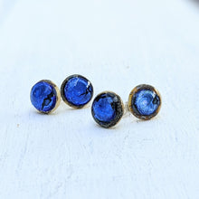 Load image into Gallery viewer, Shoreline Silver Pool Stud Earrings