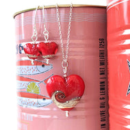 Shoreline Pendant, Medium or Mini, in Red