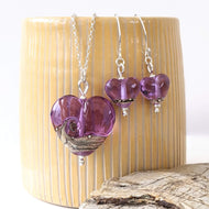 Shoreline Pendant, Medium or Mini, in Lavender