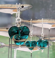 Shoreline Pendant, Medium or Mini, in Teal