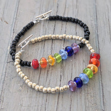 Load image into Gallery viewer, Silver Rainbow Bracelet-Rainbows-Beach Art Glass